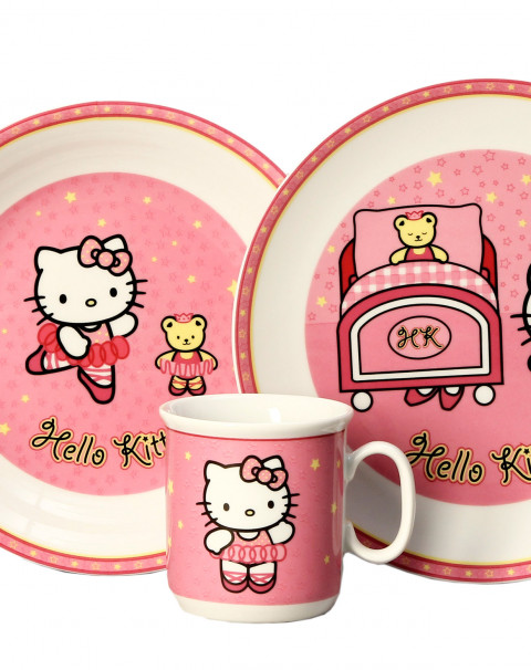 Dětská souprava - Hello Kitty (růžová)