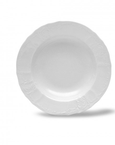 Talíř hluboký 23 -  Sada  6/6  Bernadotte - bílé nedekor